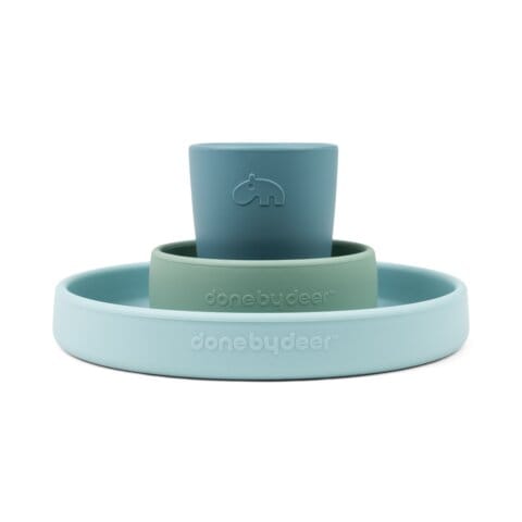 Matset Silkon Happy Clouds - Blue Done By Deer