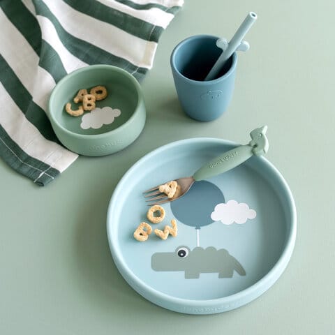 Matset Silkon Happy Clouds - Blue Done By Deer