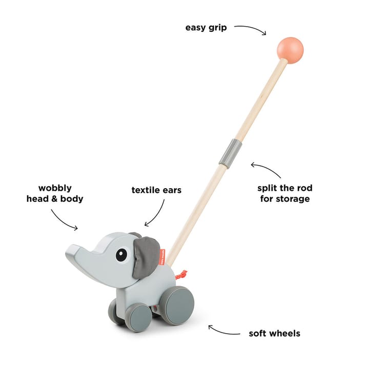 Push Along Elphee - Grey Done By Deer