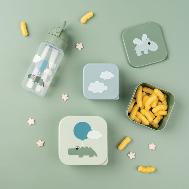 Sugrörsflaska Happy Clouds - Green Done By Deer