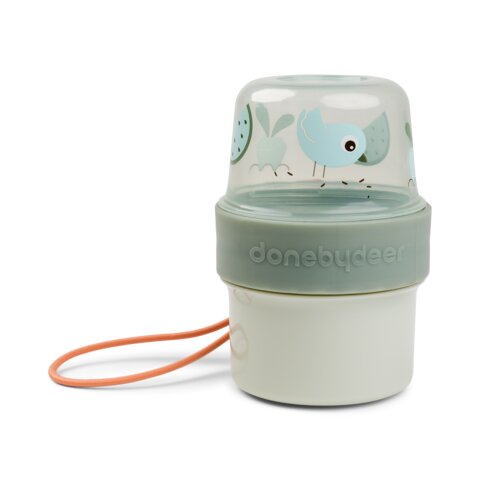 Done By Deer To go 2-way Snacksbox S Birdee Green