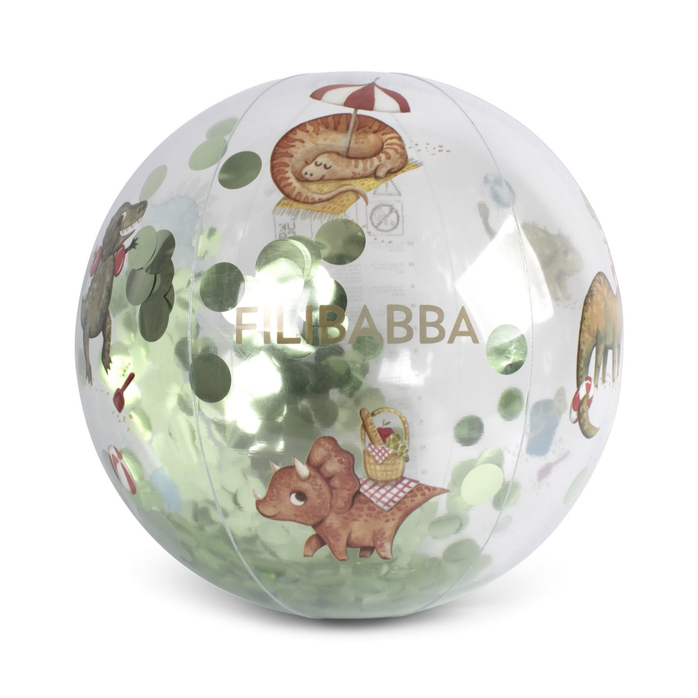 Filibabba Badboll Alfie Dino Beach Konfetti