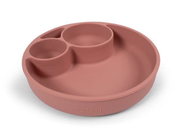 Indelad Tallrik Silikon - Rose Filibabba