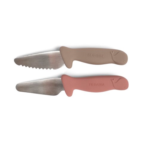 Filibabba Knivset 2-pack Warm Grey/Rose