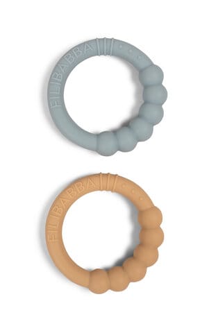 Silikonbitring 2-pack - Silt Green Filibabba