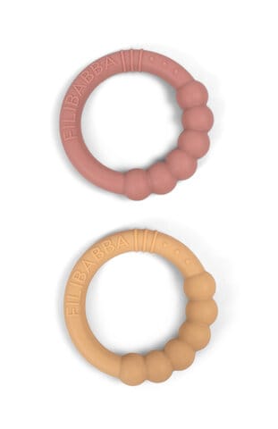 Silikonbitring 2-pack - Vintage Rose Filibabba