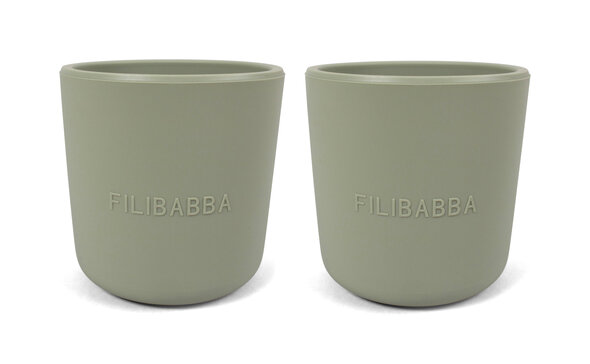 Filibabba Silikonmugg 2-pack Green