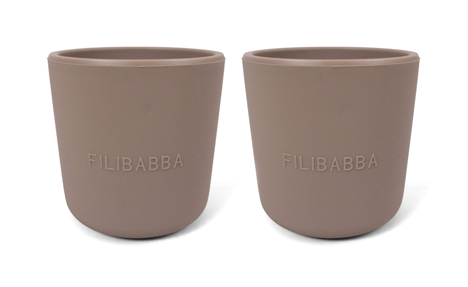 Filibabba Silikonmugg 2-pack Warm Grey
