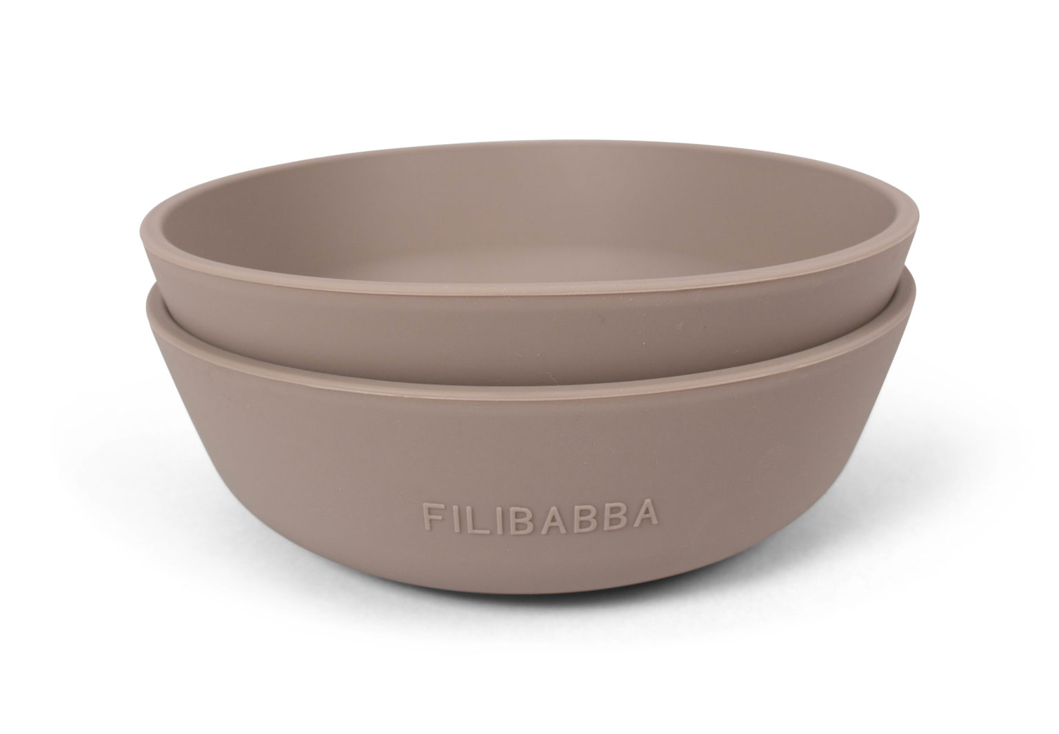 Filibabba Silikonskål 2-pack Warm Grey