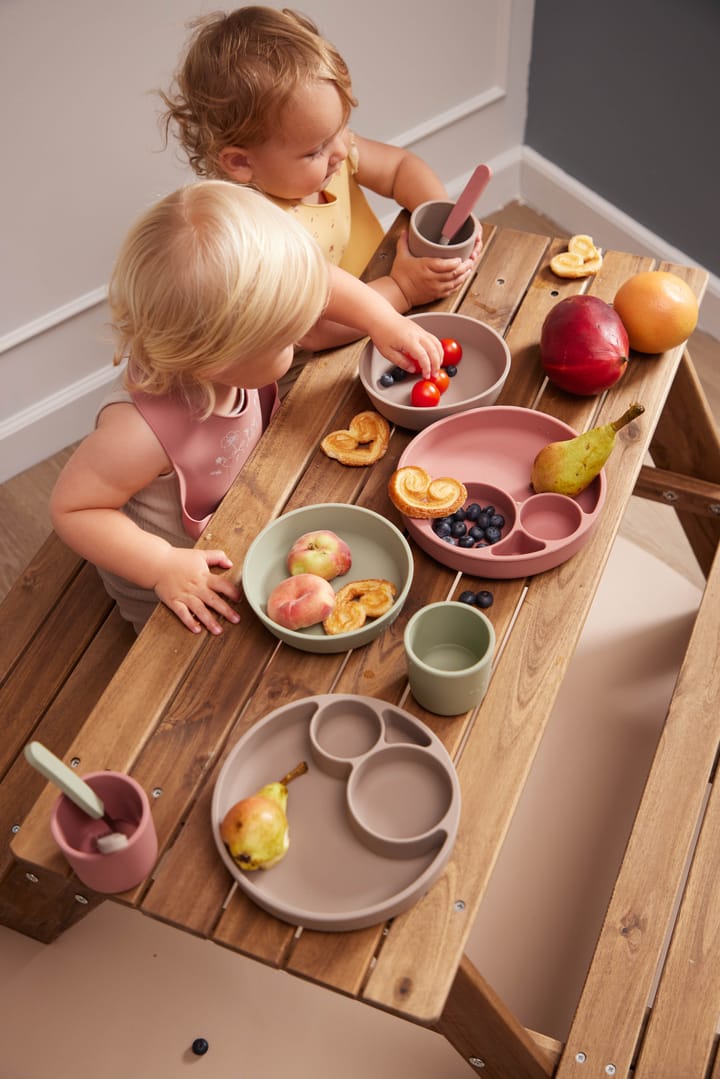 Silikonskål 2-pack - Warm Grey Filibabba