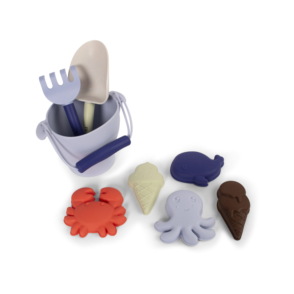 Filibabba Strandset I Silikon Blue Mix