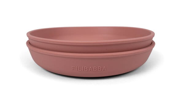 Tallrik 2-pack Silikon - Rosa Filibabba