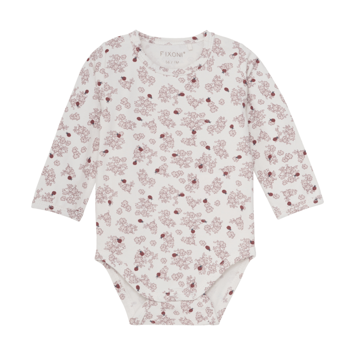 Långärmad Body Med Sparkdräkt Velour - Nostalgia Rose Fixoni