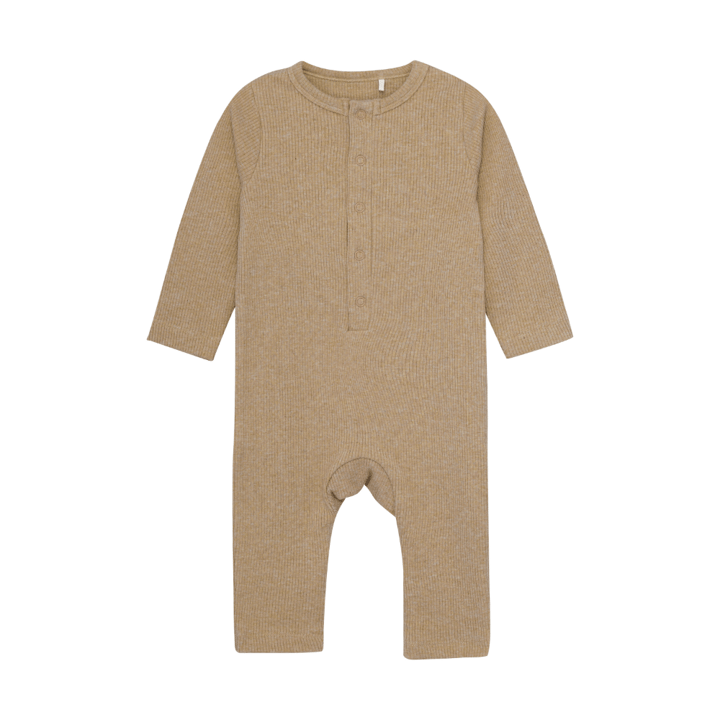 Långärmad Jumpsuit Ribbad - Macaroon Melange Fixoni