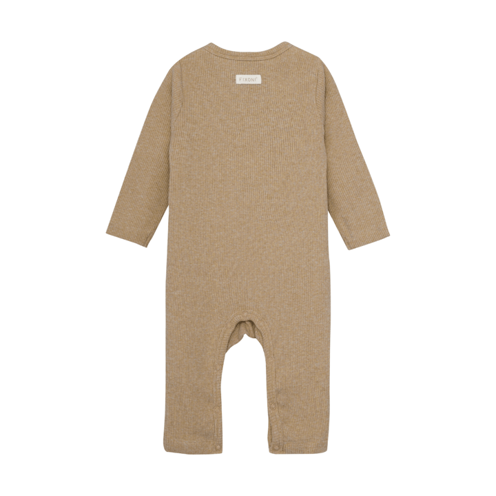 Långärmad Jumpsuit Ribbad - Macaroon Melange Fixoni