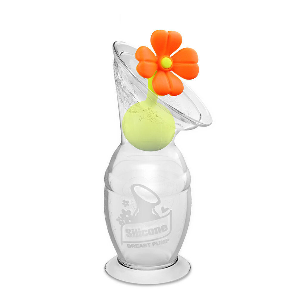 Haakaa Bröstpump Silikon inkl. Blomstoppare 100 ml