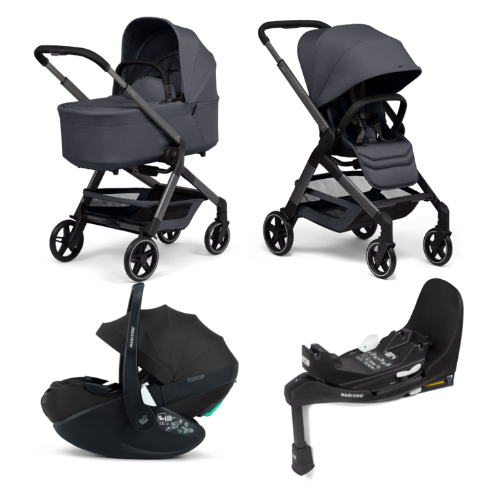 Hub2 Sittvagn + Liggdel + Maxi Cosi Pebble 360 Pro + Basenhet Joolz