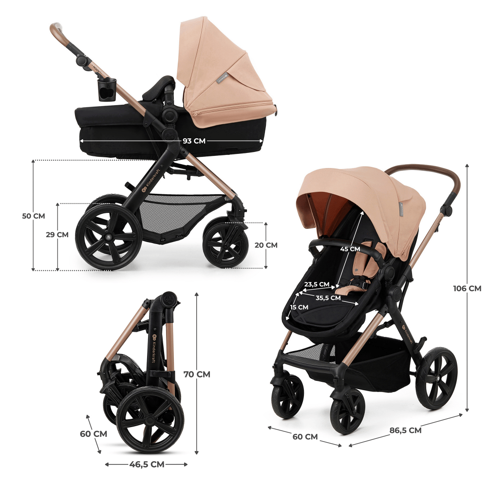 Moov 2 Eva Wheels 3in1 - Beige Kinderkraft