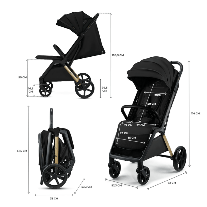 Resevagn Loom - Ink Black Kinderkraft