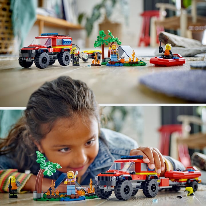 Brandbil med Räddningsbåt 4x4 LEGO