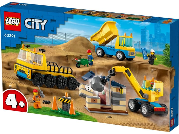 Byggfordon och Kran med Rivningskula LEGO