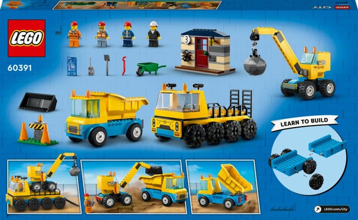 Byggfordon och Kran med Rivningskula LEGO