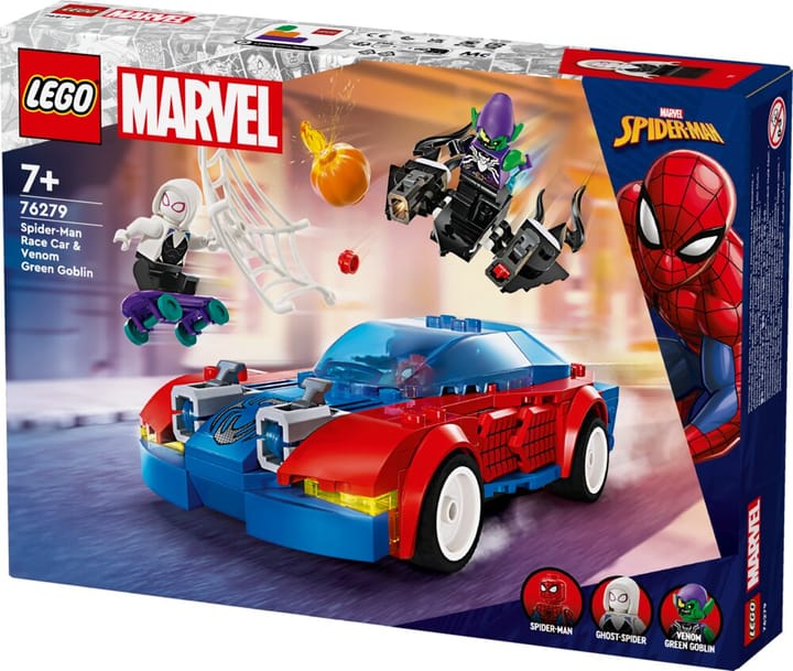 Spider-Mans Racerbil & Venom Green Goblin LEGO