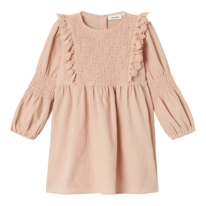 Långärmad Klänning Rosita - Rugby Tan LIL' ATELIER