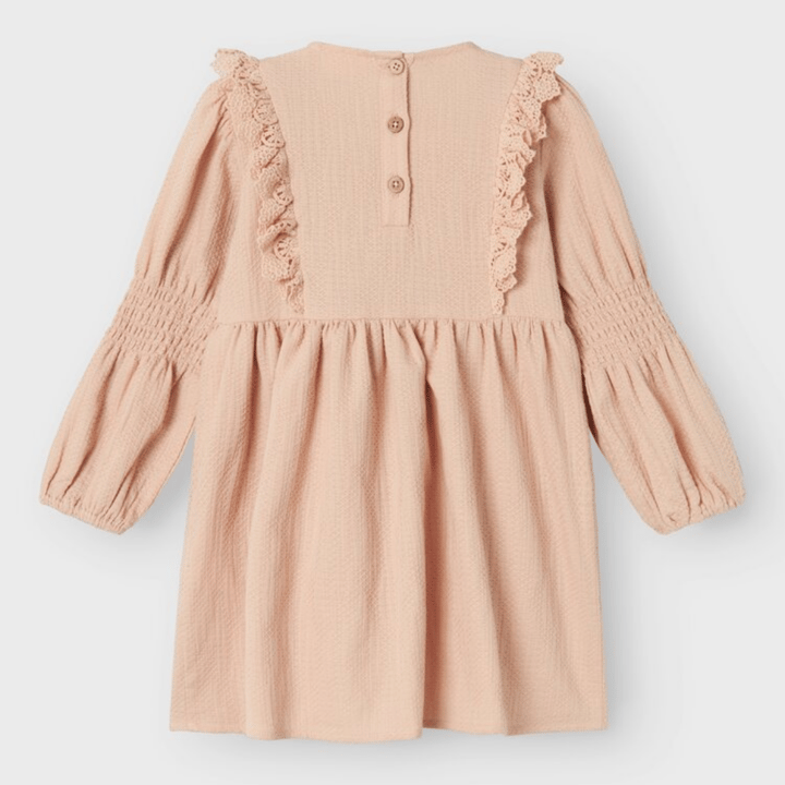 Långärmad Klänning Rosita - Rugby Tan LIL' ATELIER