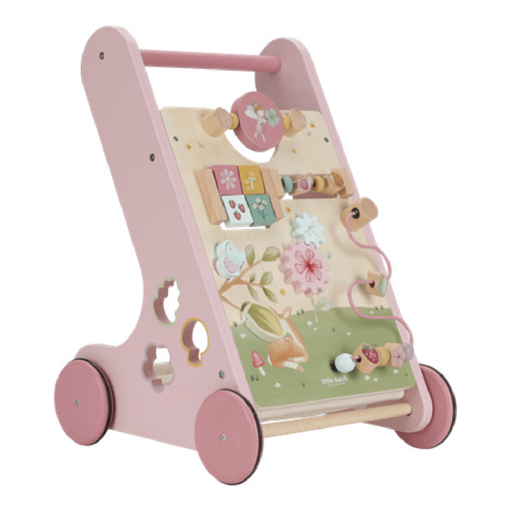 Multiaktivitets Gå Vagn Fairy Garden - Rosa Little Dutch