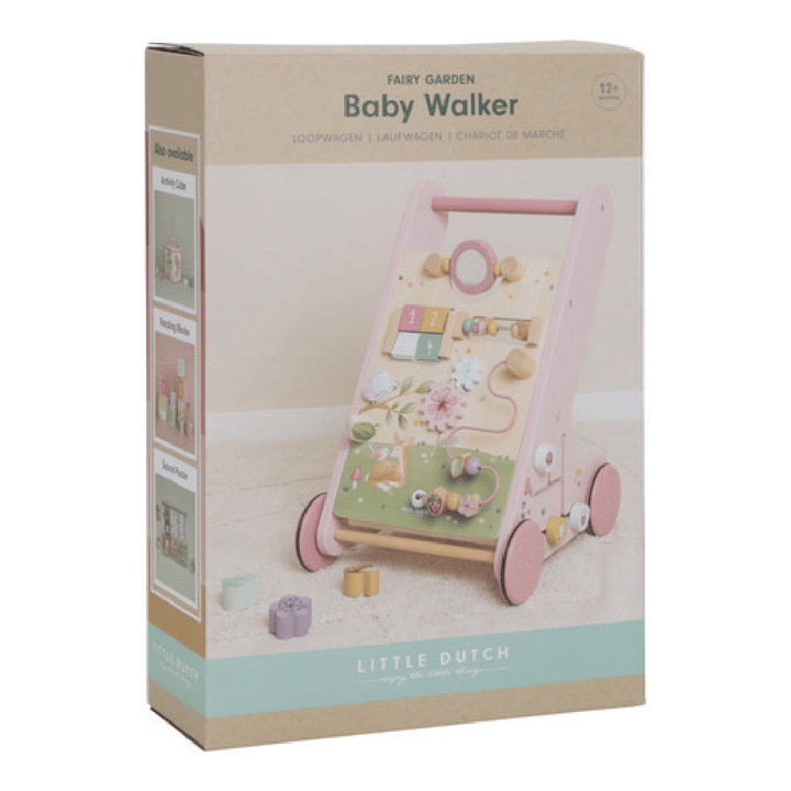 Multiaktivitets Gå Vagn Fairy Garden - Rosa Little Dutch