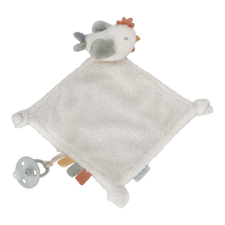 Snuttefilt Kyckling Little Farm - Vit Little Dutch