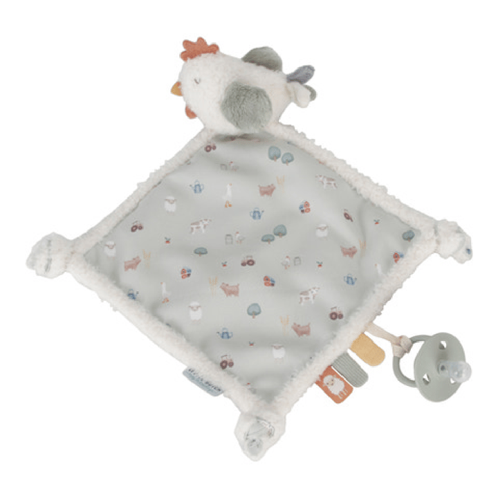Snuttefilt Kyckling Little Farm - Vit Little Dutch