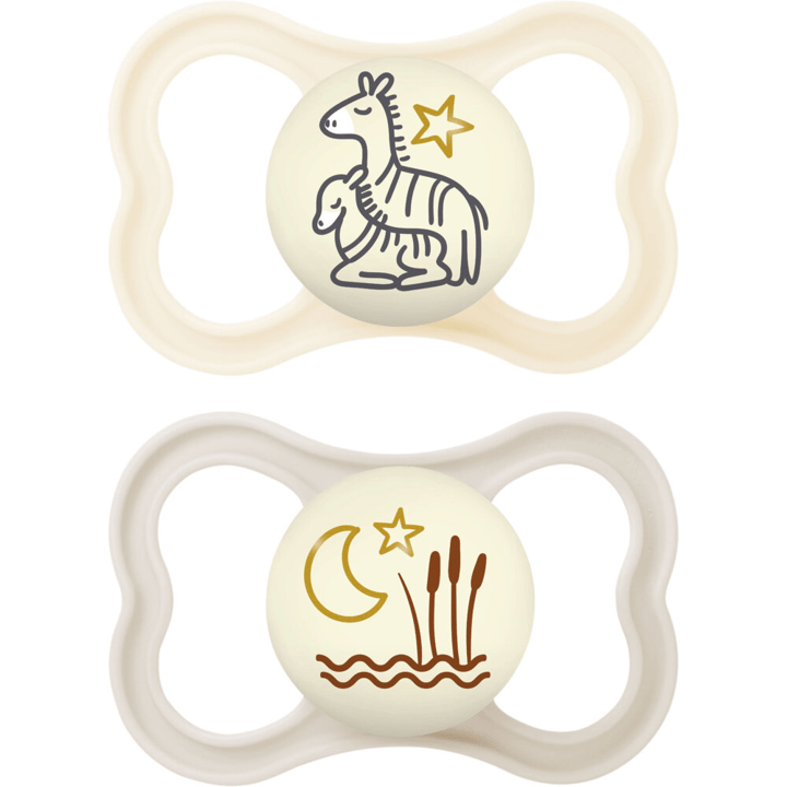 Napp Silikon Air Night 2-pack - Neutral Mam