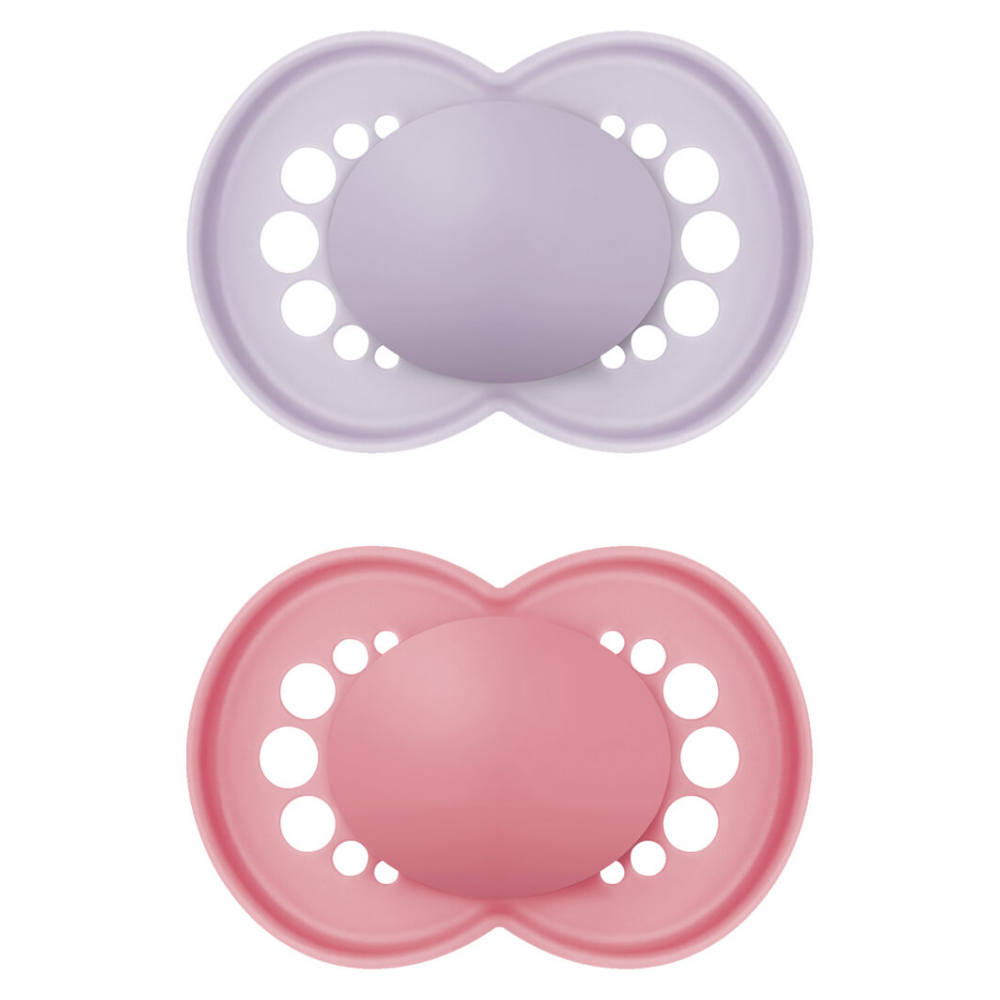 Mam Napp original 6-16m silikon 2-pack Rosa