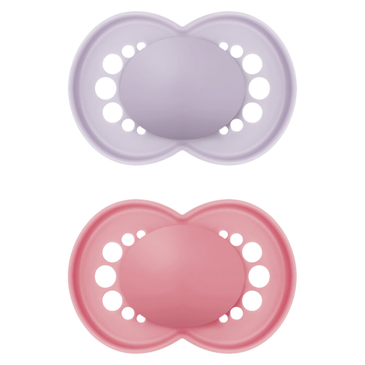 Napp original 6-16m silikon 2-pack - Rosa Mam
