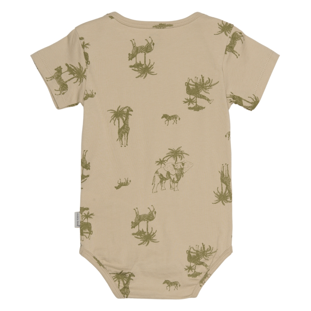 2-Pack Kortärmad Body - Gray Green MIKK-LINE