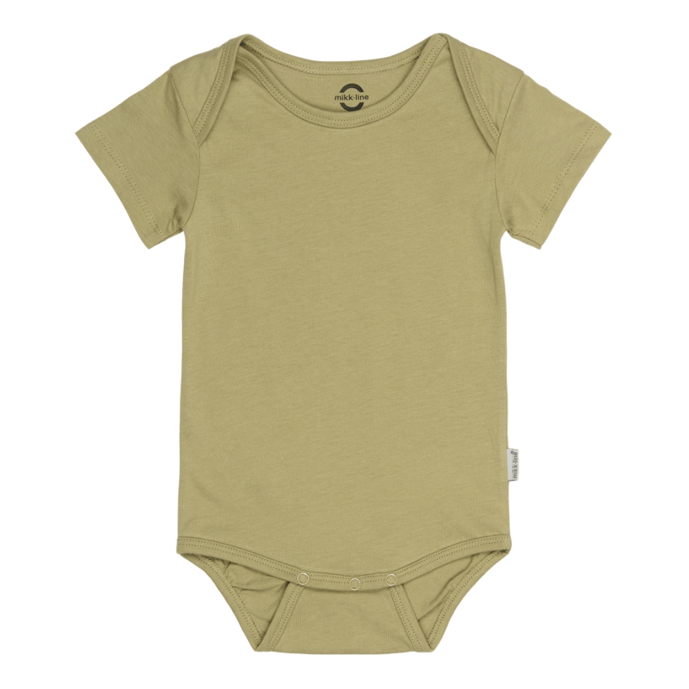 2-Pack Kortärmad Body - Gray Green MIKK-LINE