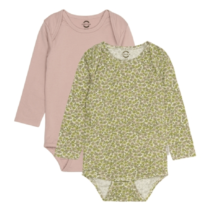 2-Pack Långärmad Body - Adobe Rose MIKK-LINE