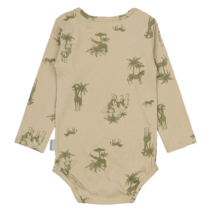 2-Pack Långärmad Body - Gray Green MIKK-LINE