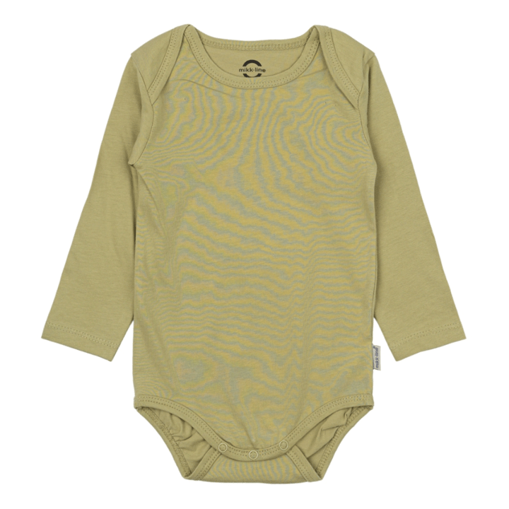 2-Pack Långärmad Body - Gray Green MIKK-LINE