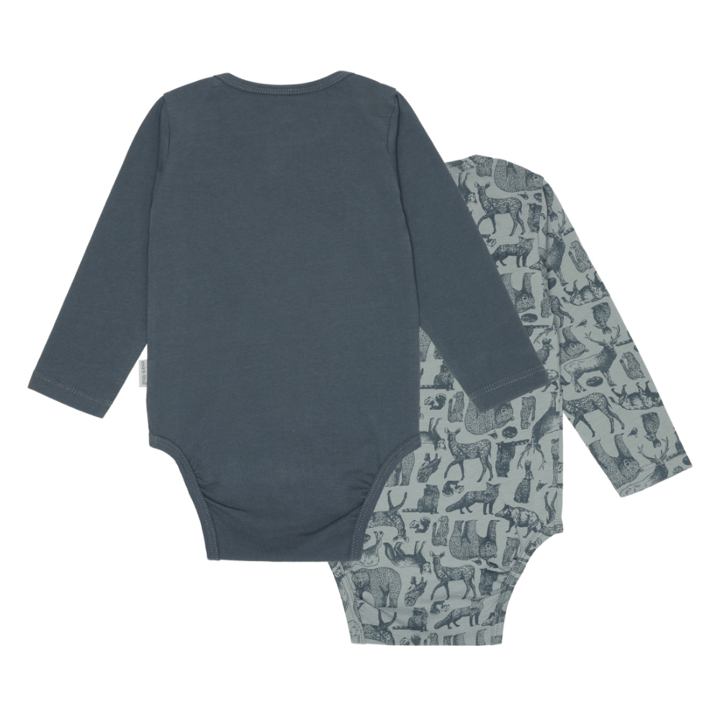 2-Pack Långärmad Body - Orion Blue MIKK-LINE