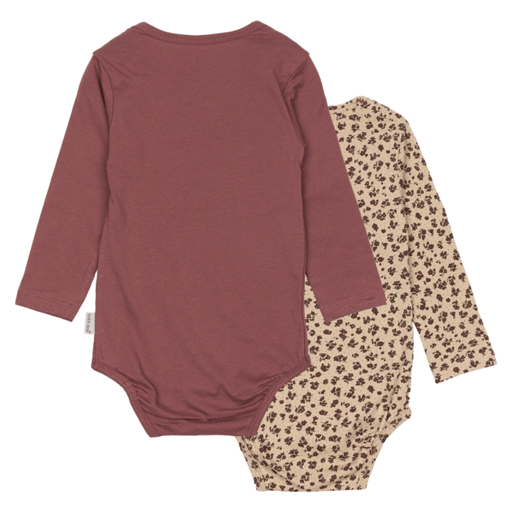 2-Pack Långärmad Body - Rose Brown MIKK-LINE