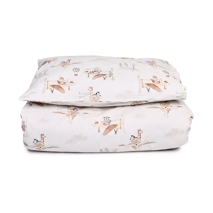 Påslakan Flying Friends Vagn - Off White Mini Dreams