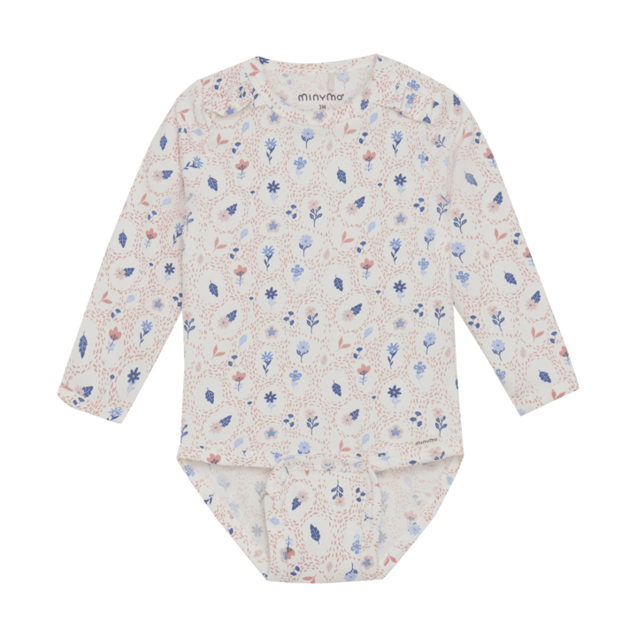 Långärmad Body Marshmallow White Minymo