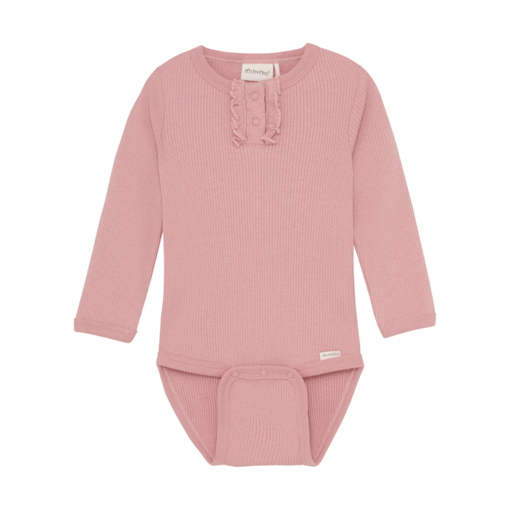 Ribbad Body med Knappar - Rosette Minymo