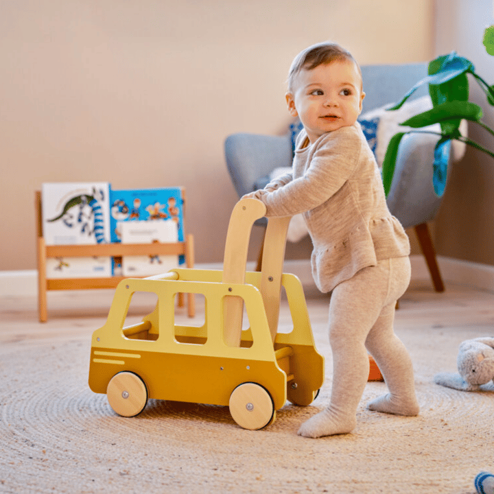 Gå-Vagn Skolbuss - Gul MOOVER TOYS