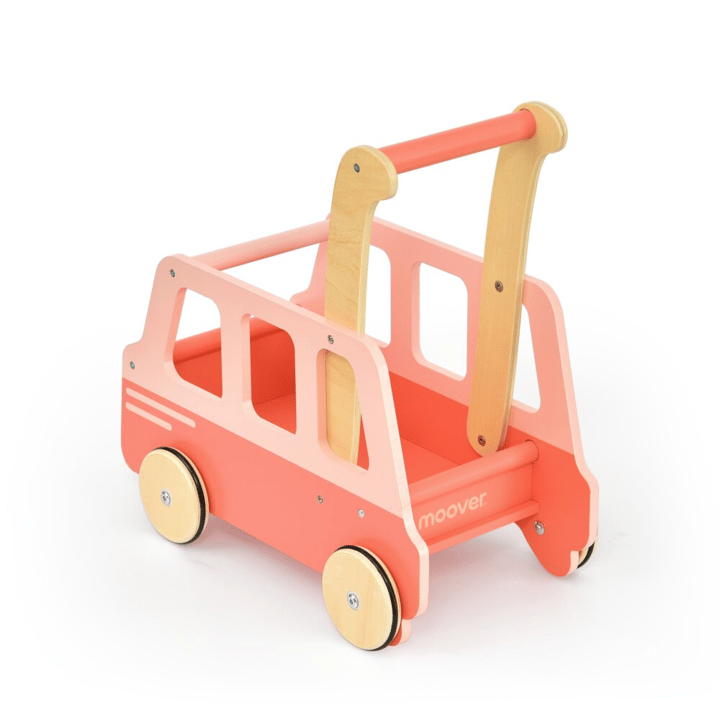 Gå-Vagn Skolbuss - Rosa MOOVER TOYS