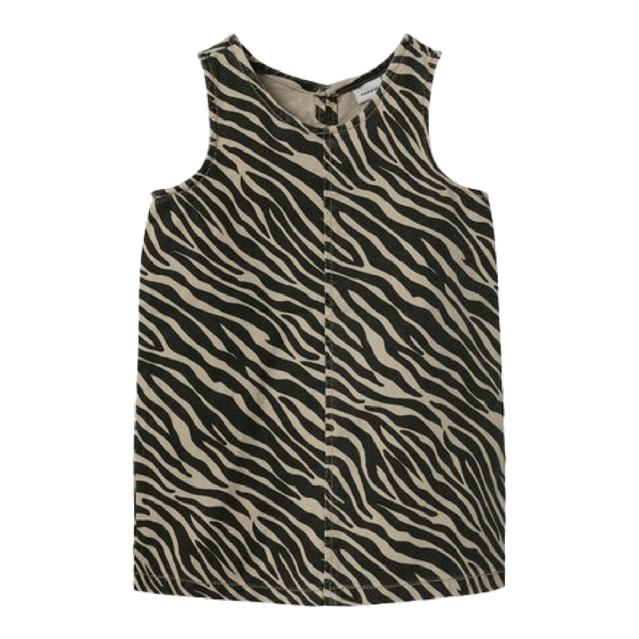 Klänning Zebra Twill Spencer - Cement NAME IT