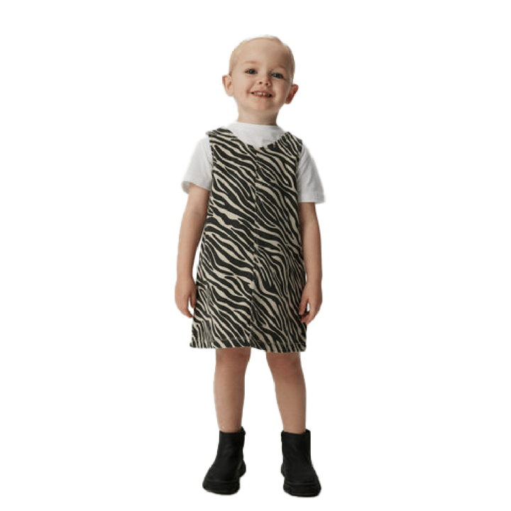 Klänning Zebra Twill Spencer - Cement NAME IT